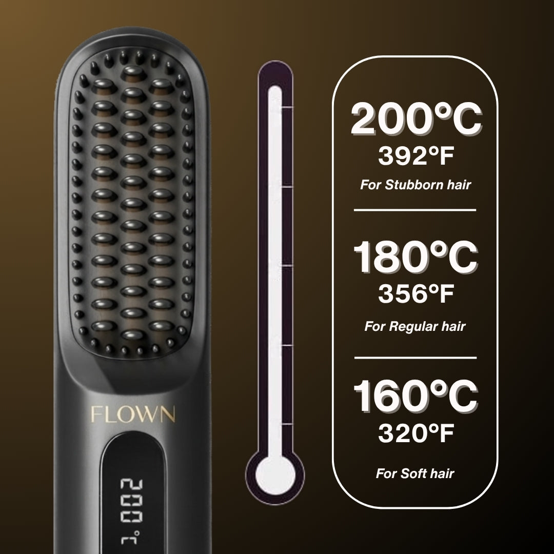 [NEW]  FLOWN formerly Numoya Portable Straightener Brush - GoBrush MAX + FREE Leather Pouch