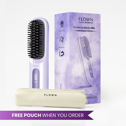 [NEW] FLOWN formerly Numoya Portable Straightener Brush - GoBrush PRO Anniversary Edition
