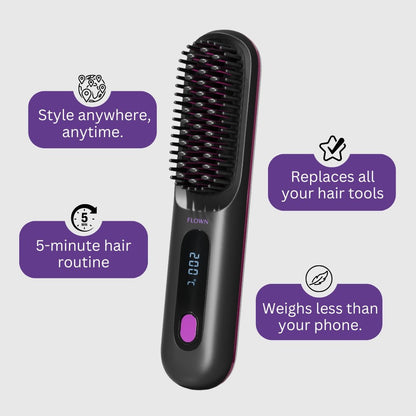 [NEW] FLOWN formerly Numoya Portable Straightener Brush - GoBrush PRO