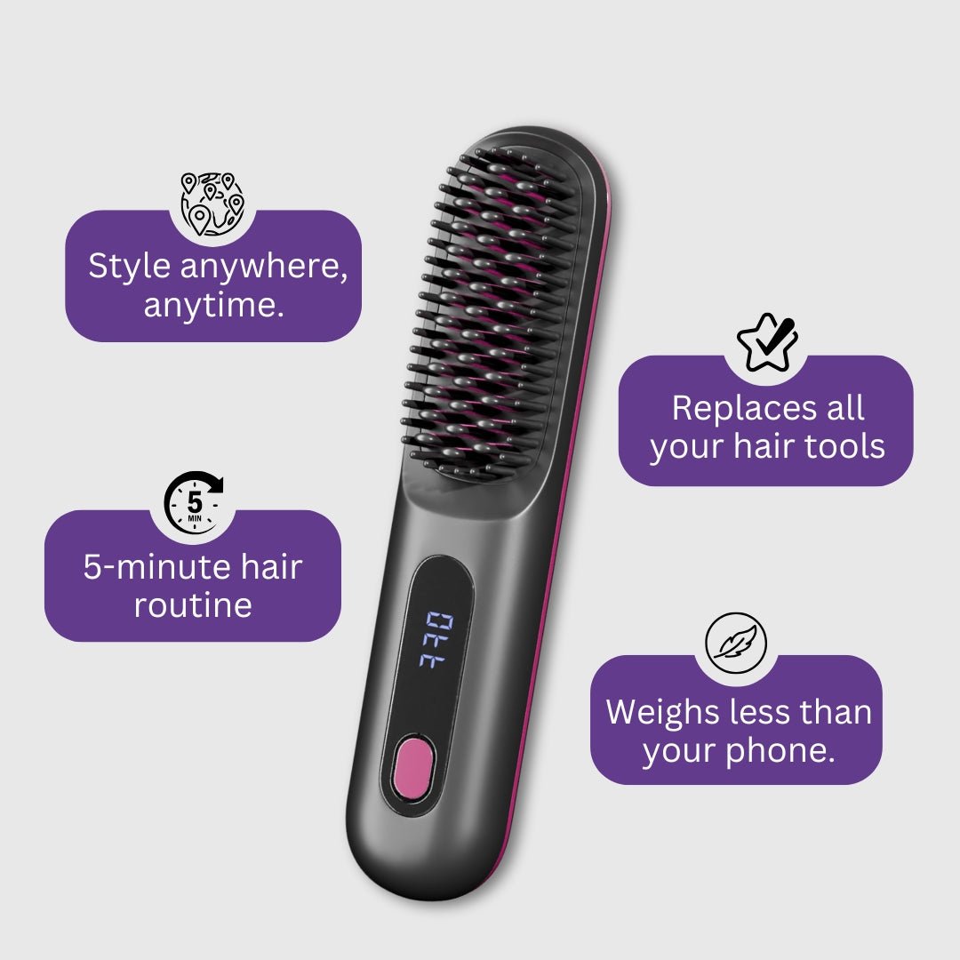 [NEW] FLOWN formerly Numoya Portable Straightener Brush - GoBrush PRO Anniversary Edition