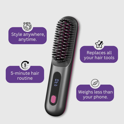 [NEW] FLOWN formerly Numoya Portable Straightener Brush - GoBrush PRO Anniversary Edition