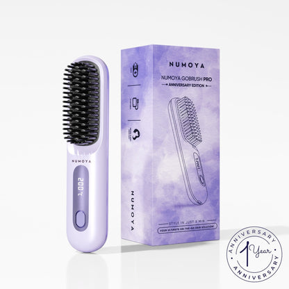 [NEW] FLOWN formerly Numoya Portable Straightener Brush - GoBrush PRO Anniversary Edition