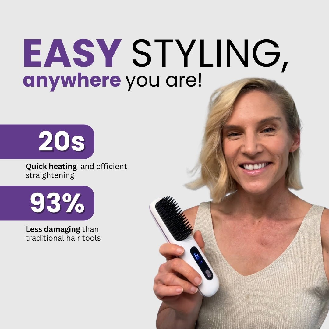 [NEW] FLOWN formerly Numoya Portable Straightener Brush - GoBrush PRO Anniversary Edition